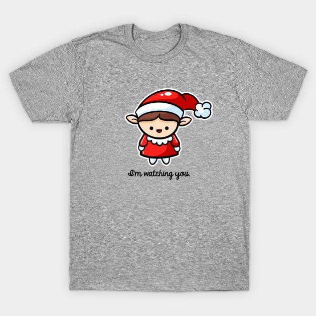 Girl Elf on the Shelf T-Shirt by fishbiscuit